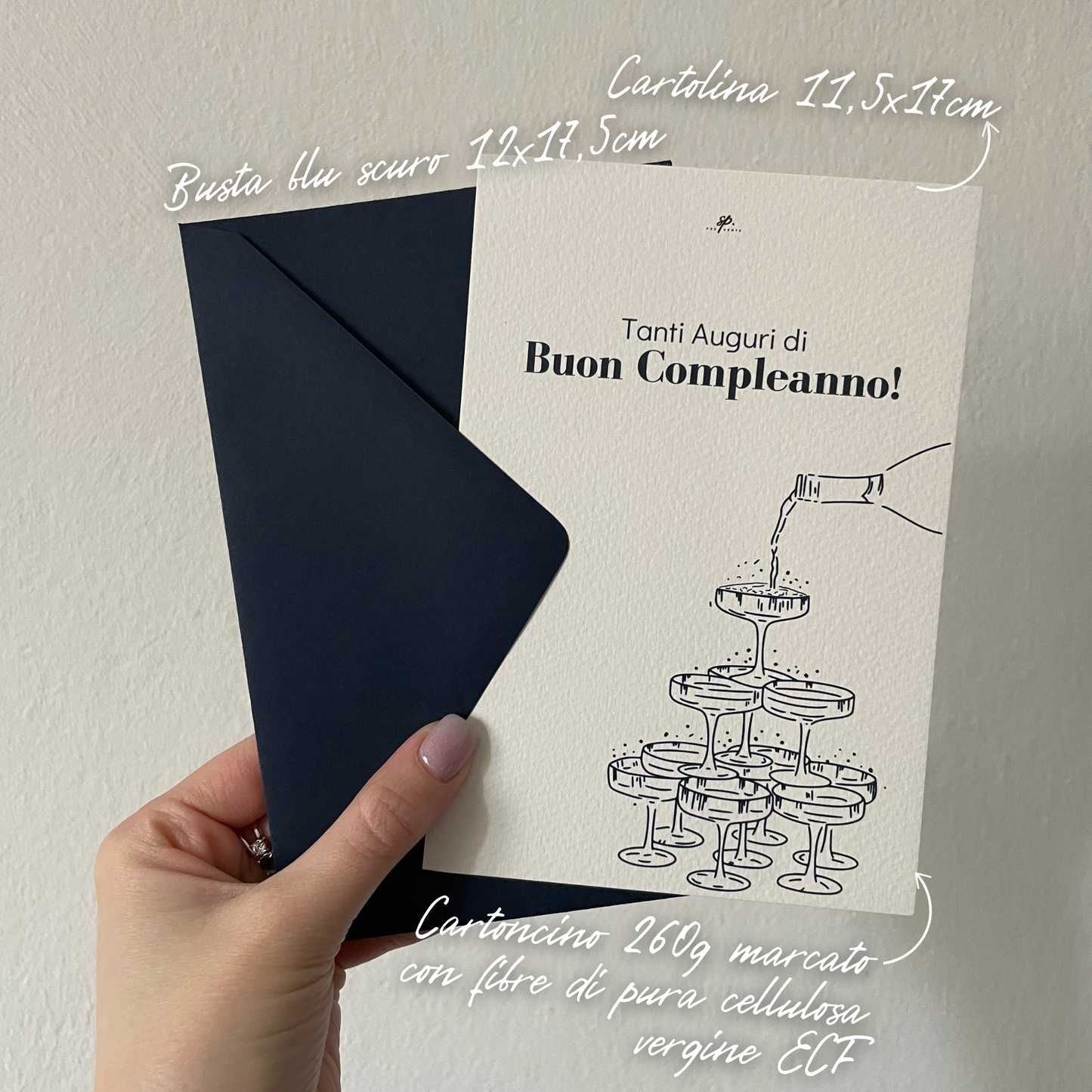 Biglietto di Auguri Compleanno Champagne