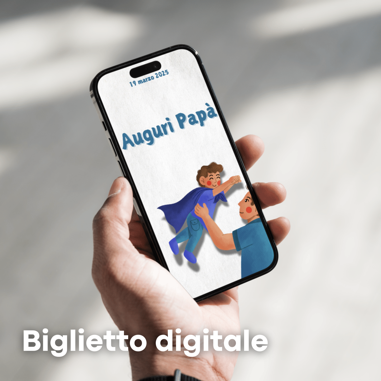 Biglietto di Auguri Festa del Papà con Busta - Biglietto stampabile