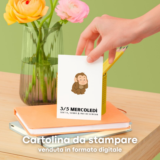 Set di Cartoline da Stampare Sbatti&Sonno&MalDiSchiena