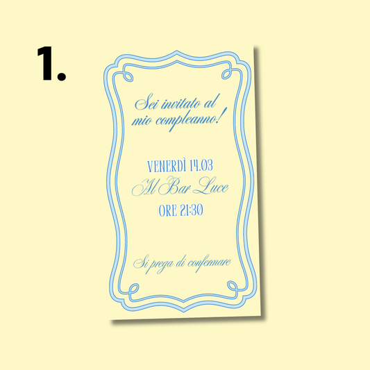 Invito Personalizzato - Compleanno, Feste, Aperitivi