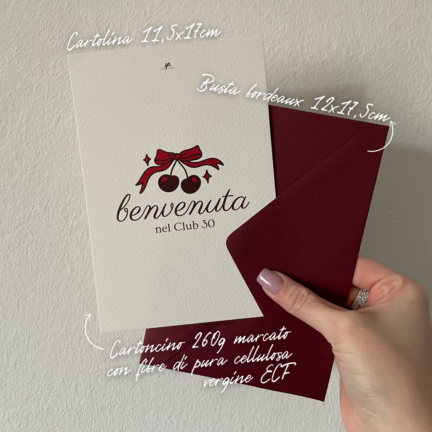 Biglietto di Auguri Compleanno 30 Anni Ciliegie