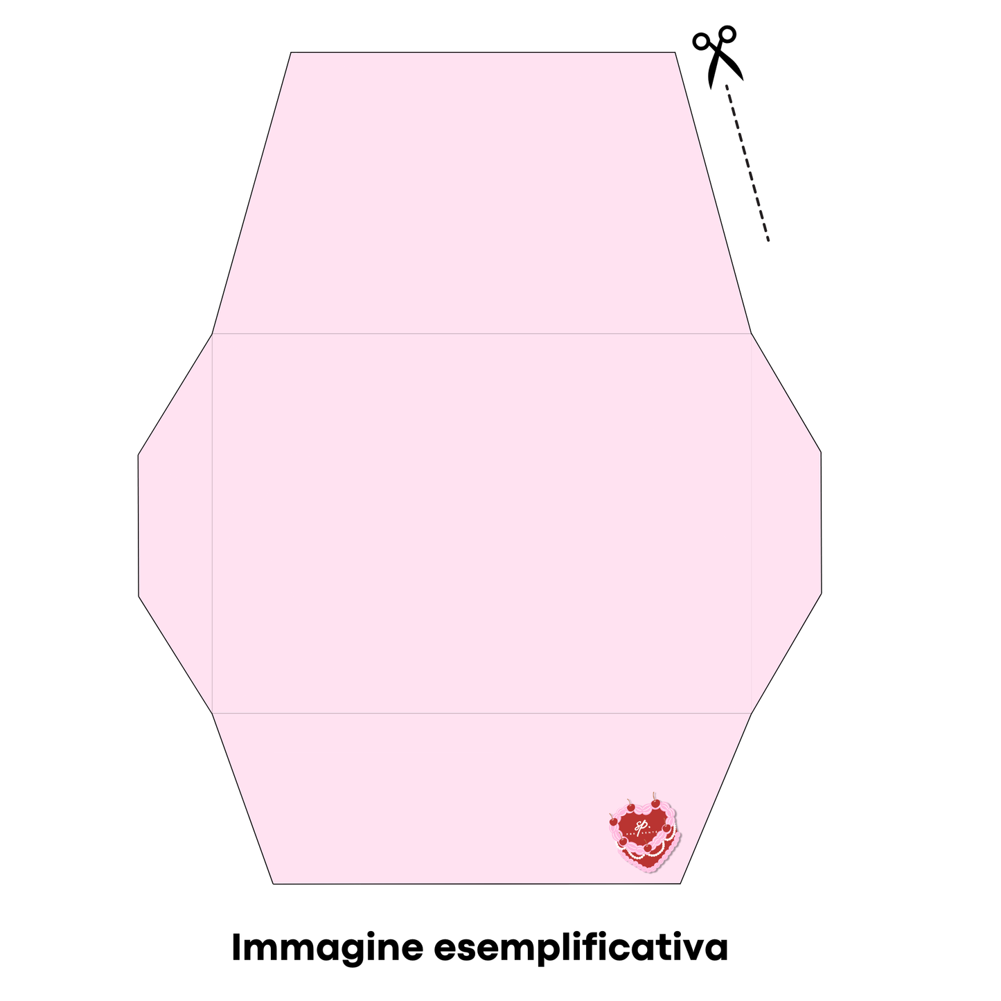 Biglietto d'auguri stampabile con busta su misura "Happy Birthday" rosso