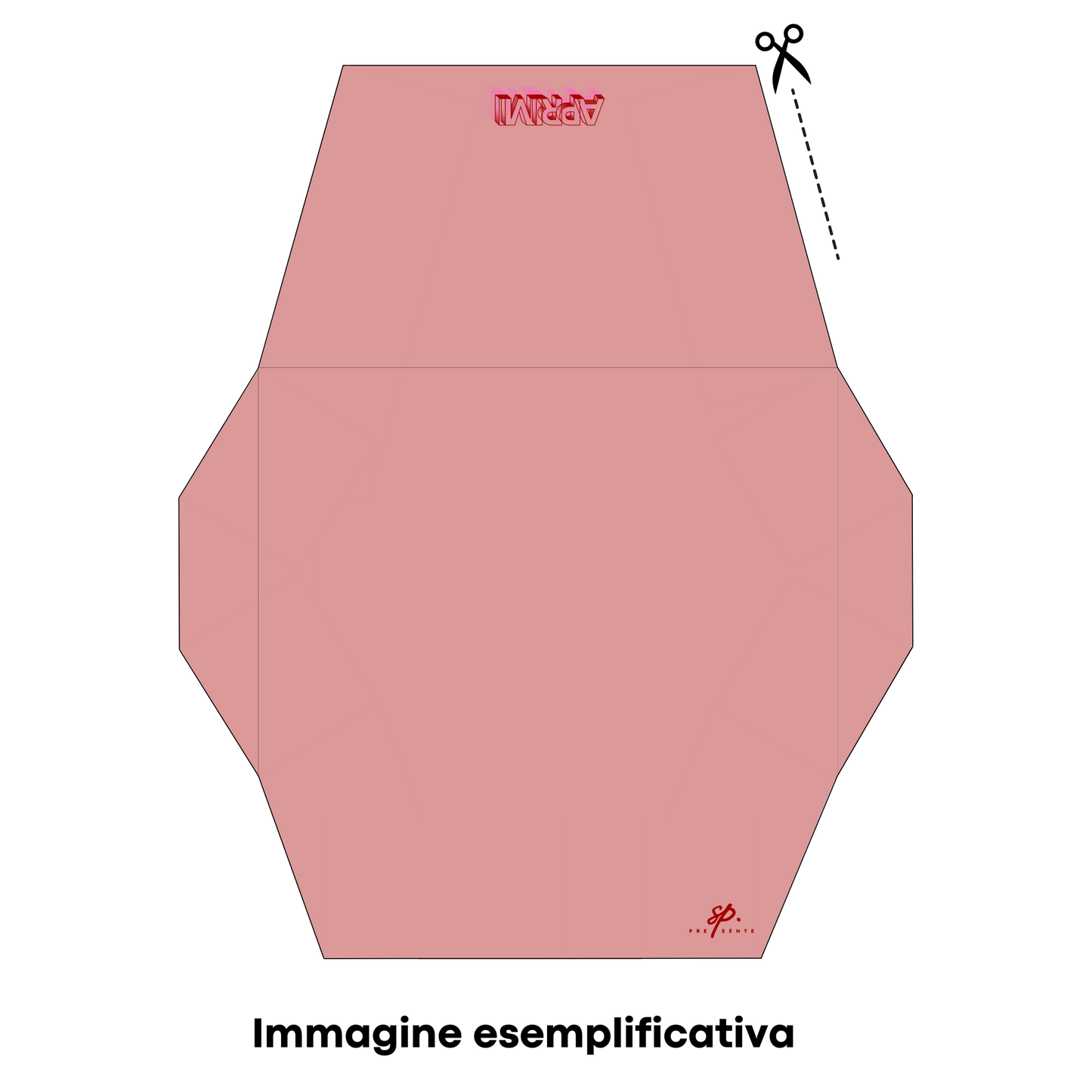 Biglietto d'auguri stampabile con busta su misura "Ai Nuovi Inizi" rosso