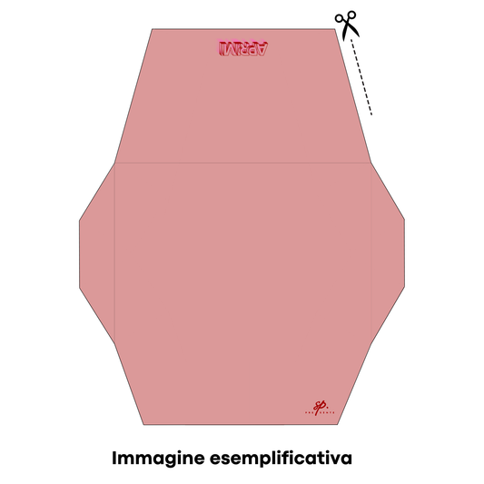 Biglietto d'auguri stampabile con busta su misura "Ai Nuovi Inizi" rosso