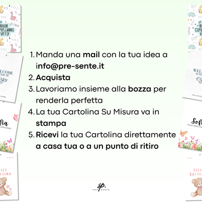 Biglietto di Auguri con Busta Su Misura