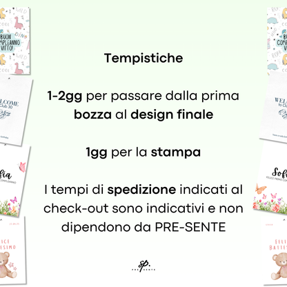 Biglietto di Auguri con Busta Su Misura