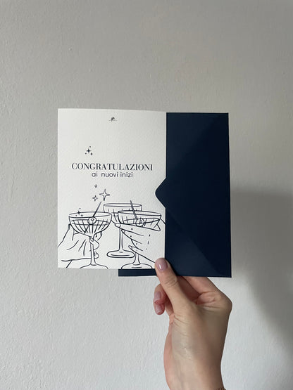 Biglietto di Congratulazioni "Champagne"