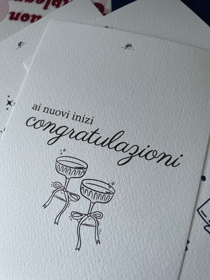 Biglietto di Congratulazioni "Ai nuovi inizi"