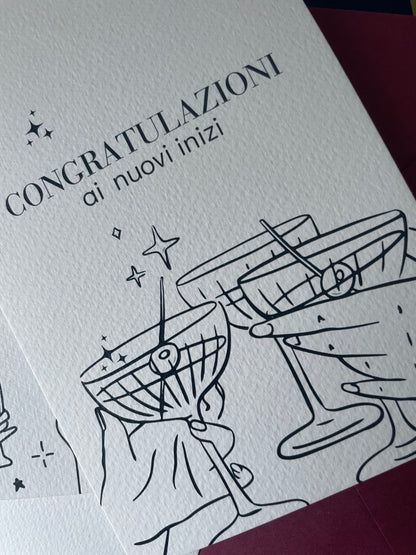Biglietto di Congratulazioni "Champagne"