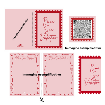 Immagine esemplificativa del contenuto del set di prodotti digitali Cartoline d'Amore