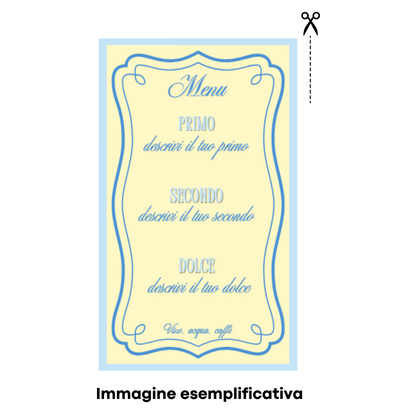 Menu personalizzabile digitale - template Menu stampabile